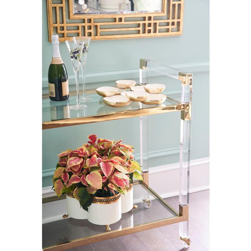Multidimensional Featured Gold Tray - LOOMLAN - Chelsea House - Trays