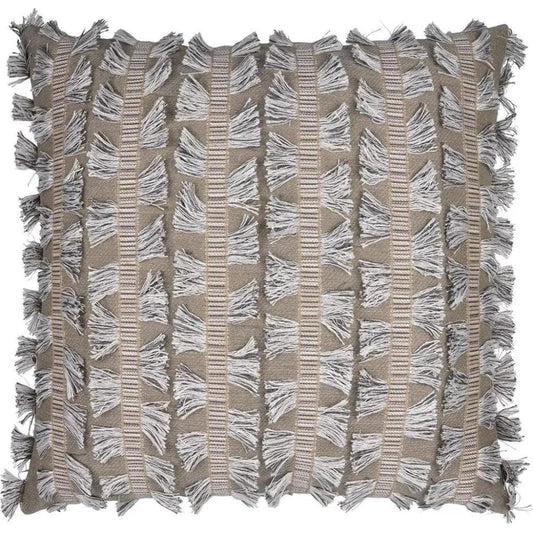 Myro Textured Global Grey Tan Large Throw Pillow Insert - LOOMLAN - D.V. Kap - Throw Pillows