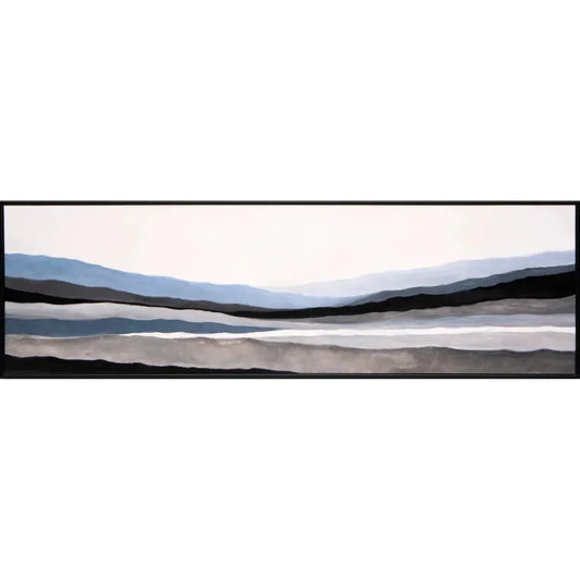 Mystic Landscape Wall Art 72x22 Black Floater - LOOMLAN - SUNPAN - Canvas Art