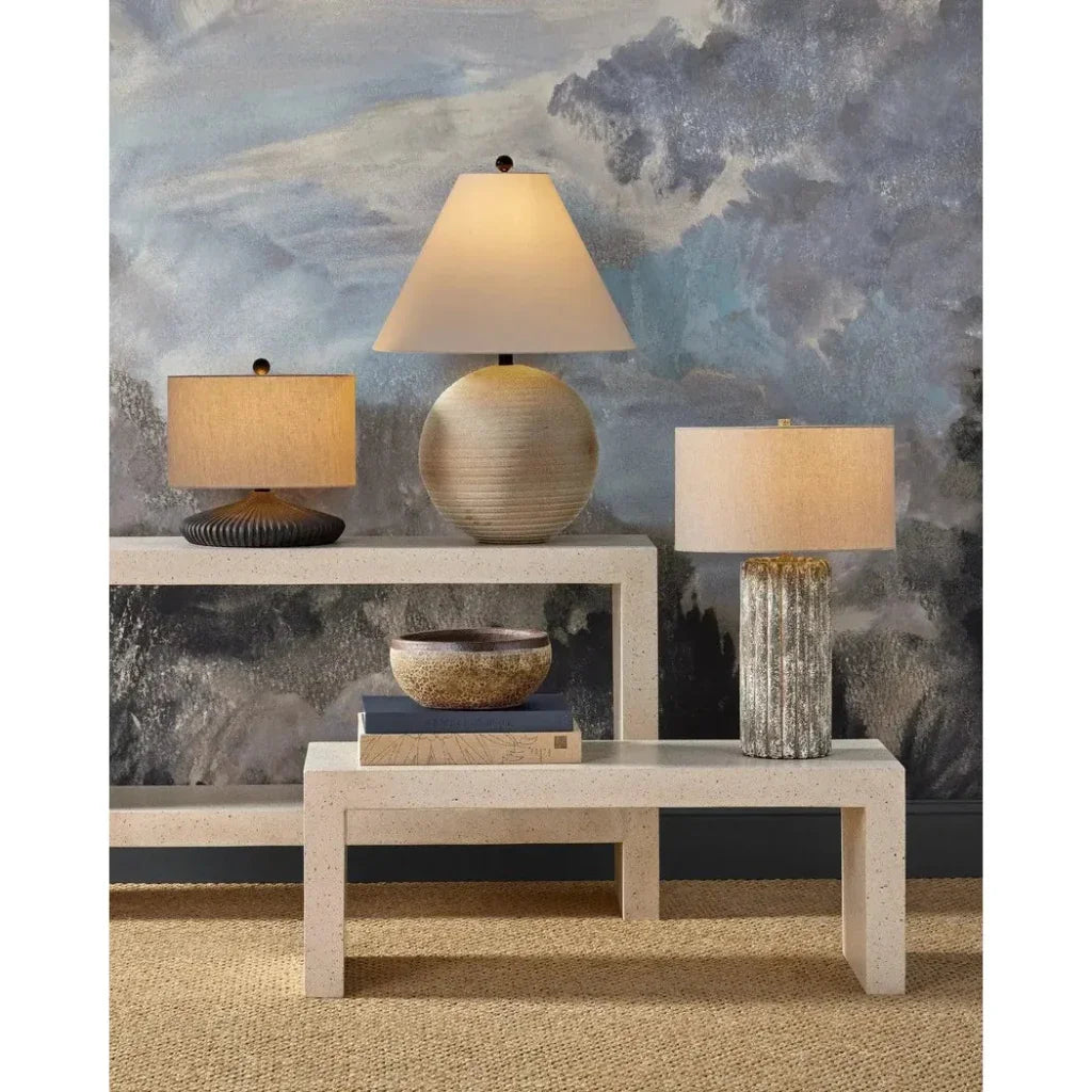 Mythmaker Terracotta & Iron Black Table Lamp - LOOMLAN - Currey & Co - Table Lamps