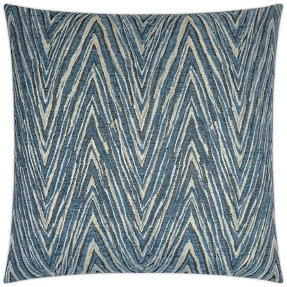 Nanga Blue Glam Chevron Blue Large Throw Pillow Insert - LOOMLAN - D.V. Kap - Throw Pillows
