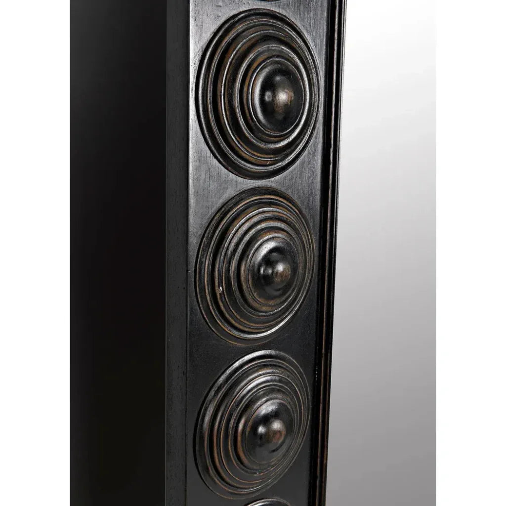 Nanna Mirror, Hand Rubbed Black Light Brown Trim - LOOMLAN - Noir - Wall Mirrors