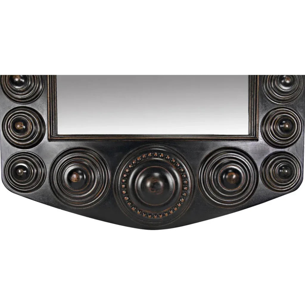 Nanna Mirror, Hand Rubbed Black Light Brown Trim - LOOMLAN - Noir - Wall Mirrors