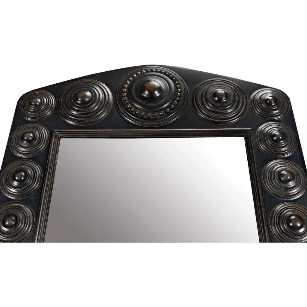Nanna Mirror, Hand Rubbed Black Light Brown Trim - LOOMLAN - Noir - Wall Mirrors