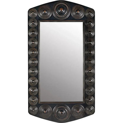 Nanna Mirror, Hand Rubbed Black Light Brown Trim - LOOMLAN - Noir - Wall Mirrors