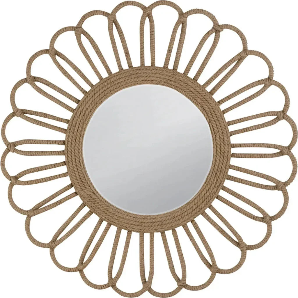 Naples Jute Rope Brown Wall Mirror