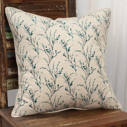 LOOMLAN Natural Ady Floral Throw Pillow Down Insert