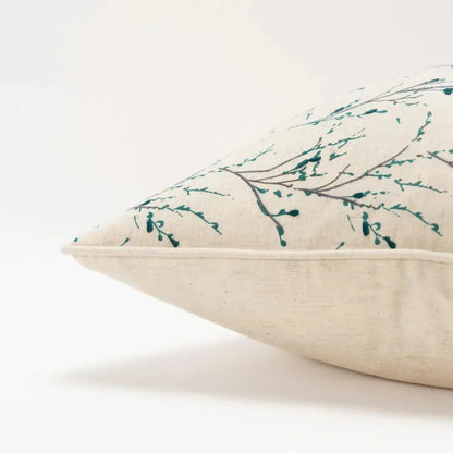 LOOMLAN Natural Ady Floral Throw Pillow Down Insert