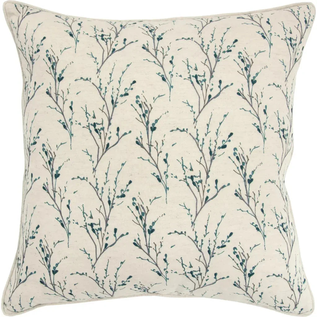 LOOMLAN Natural Ady Floral Throw Pillow Down Insert