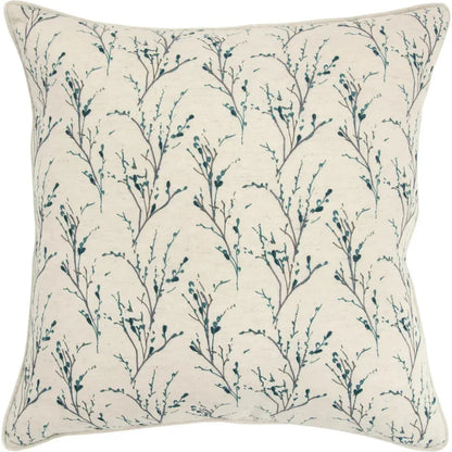 LOOMLAN Natural Ady Floral Throw Pillow Down Insert