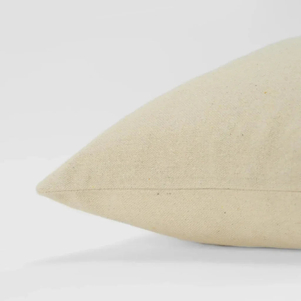 LOOMLAN Natural Brown Faith Square Throw Pillow Cover With Insert