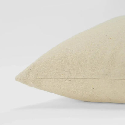 LOOMLAN Natural Brown Faith Square Throw Pillow Cover With Insert