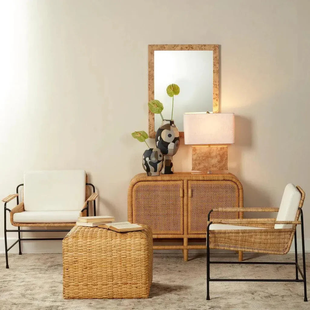 Natural Burl Wood Parallel Table Lamp - LOOMLAN - Jamie Young - Table Lamps