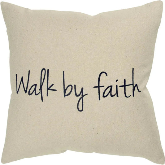 Natural Faith Square Throw Pillow Cover Insert - LOOMLAN - LOOMLAN - Throw Pillows