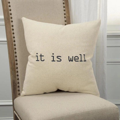 LOOMLAN Natural Faith Throw Pillow Cover With Insert