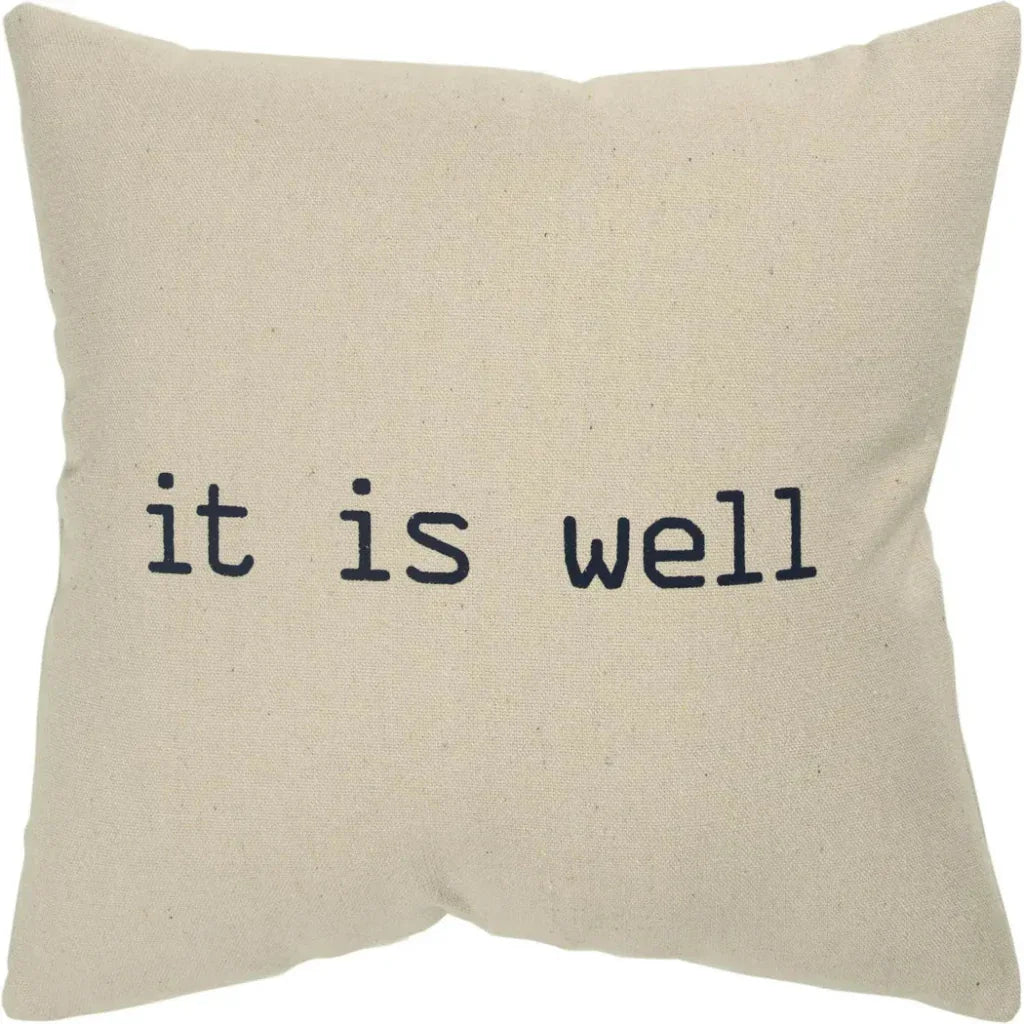 LOOMLAN Natural Faith Throw Pillow Cover With Insert