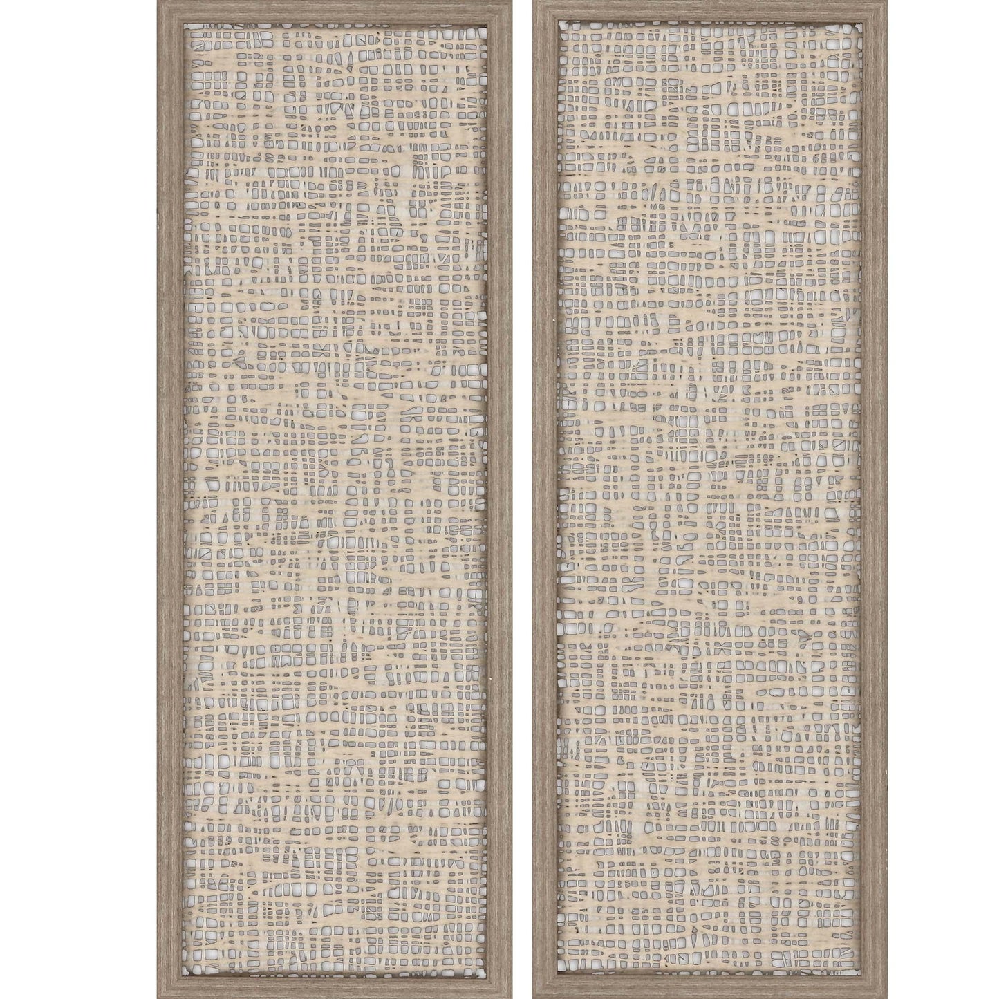 Natural Texture Neutral Canvas Art 2PC