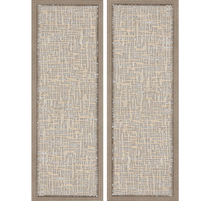 Natural Texture Neutral Canvas Art 2PC