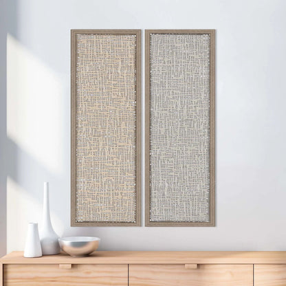 Natural Texture Neutral Framed Wall Art 2PC -- view 2
