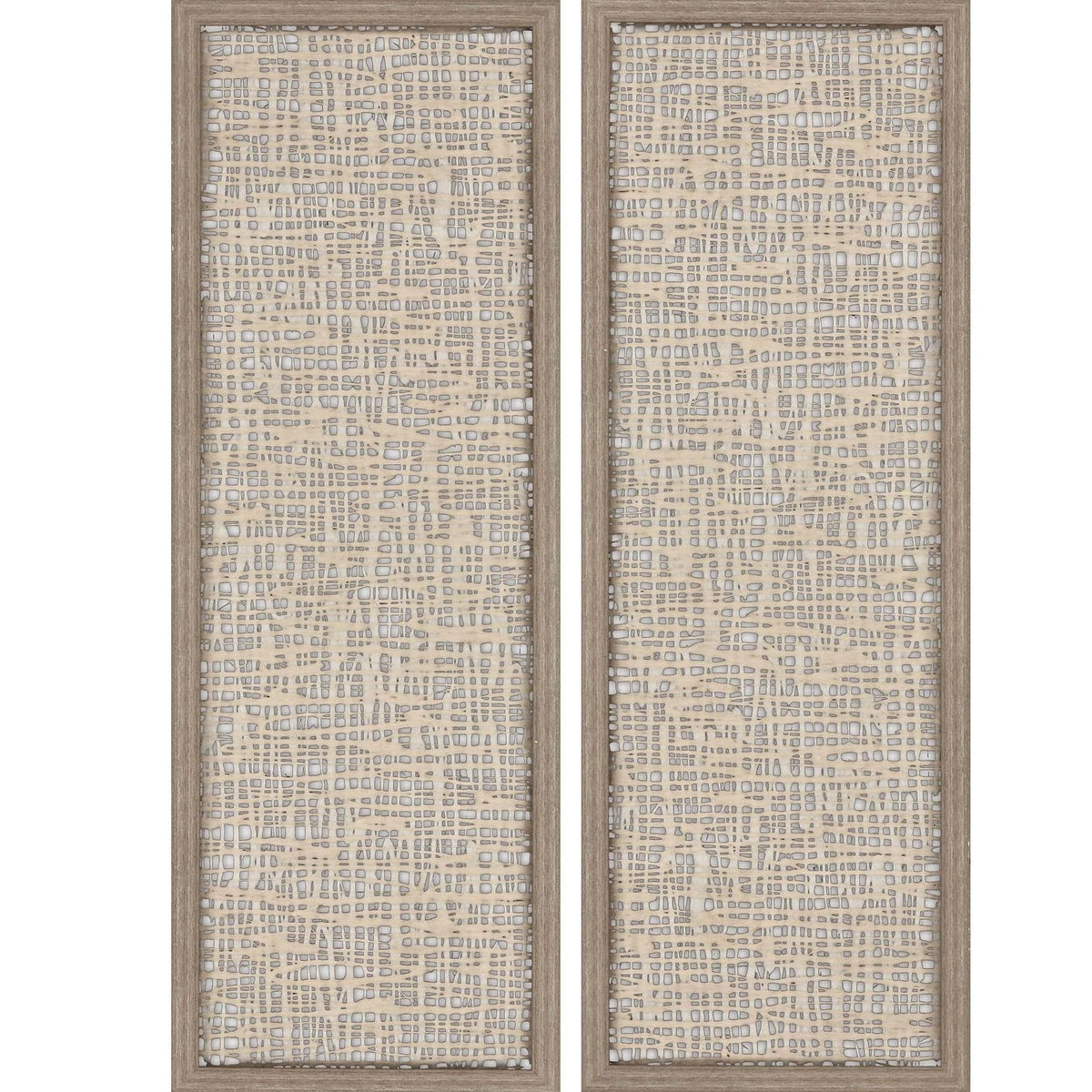 Natural Texture Neutral Framed Wall Art 2PC