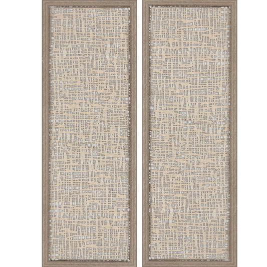 Natural Texture Neutral Framed Wall Art 2PC