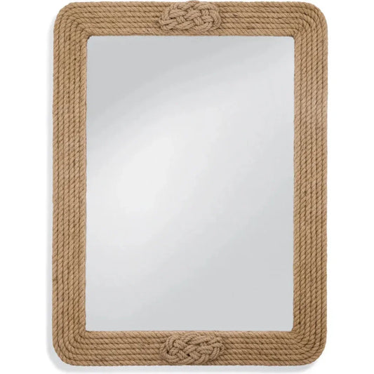 Nautical Rope & MDF Brown Vertical Wall Mirror - LOOMLAN - Bassett Mirror - Wall Mirrors