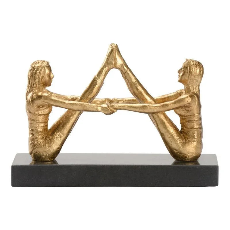 Navasana Gold Yoga Accent Piece Sculpture - LOOMLAN - Wildwood - Statues & Sculptures