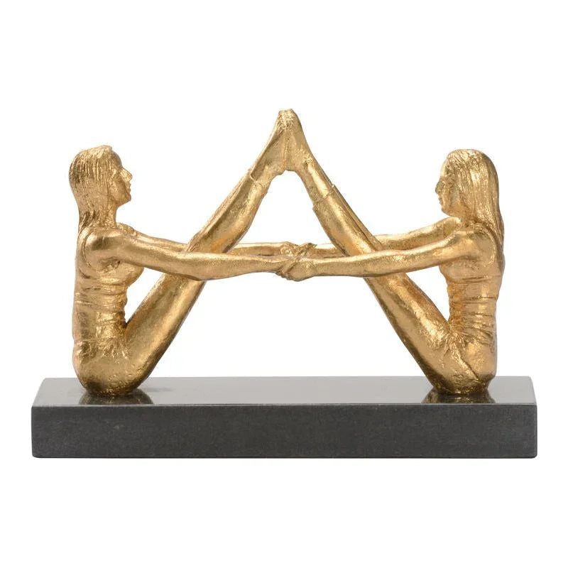 Navasana Gold Yoga Accent Piece Sculpture - LOOMLAN - Wildwood - Statues & Sculptures