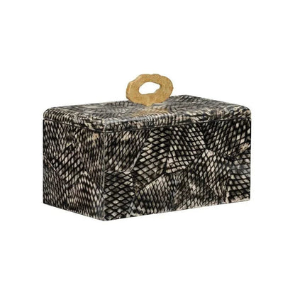 Nazare Black Fish Scale Finish Box - LOOMLAN - Wildwood - Boxes & Bowls