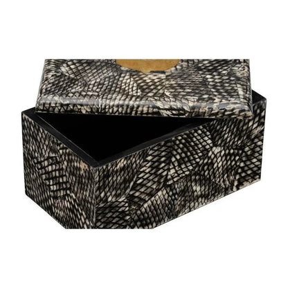 Nazare Black Fish Scale Finish Box - LOOMLAN - Wildwood - Boxes & Bowls