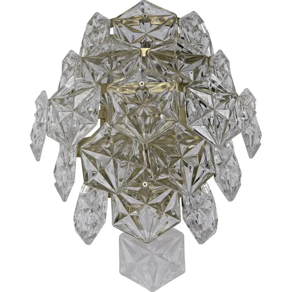 Neive Metal & Glass Sconce Antique Brass - LOOMLAN - Noir - Wall Sconces