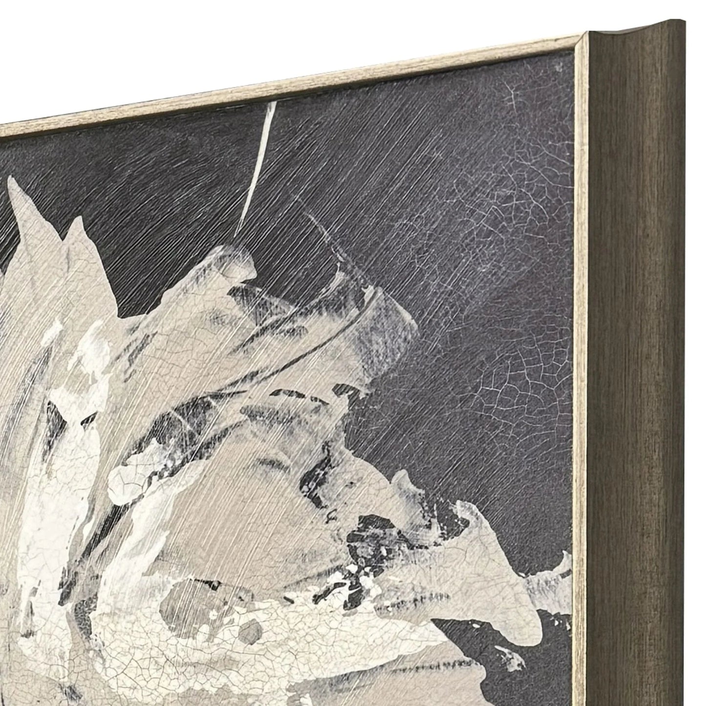 Neutral Flora Black Canvas Art