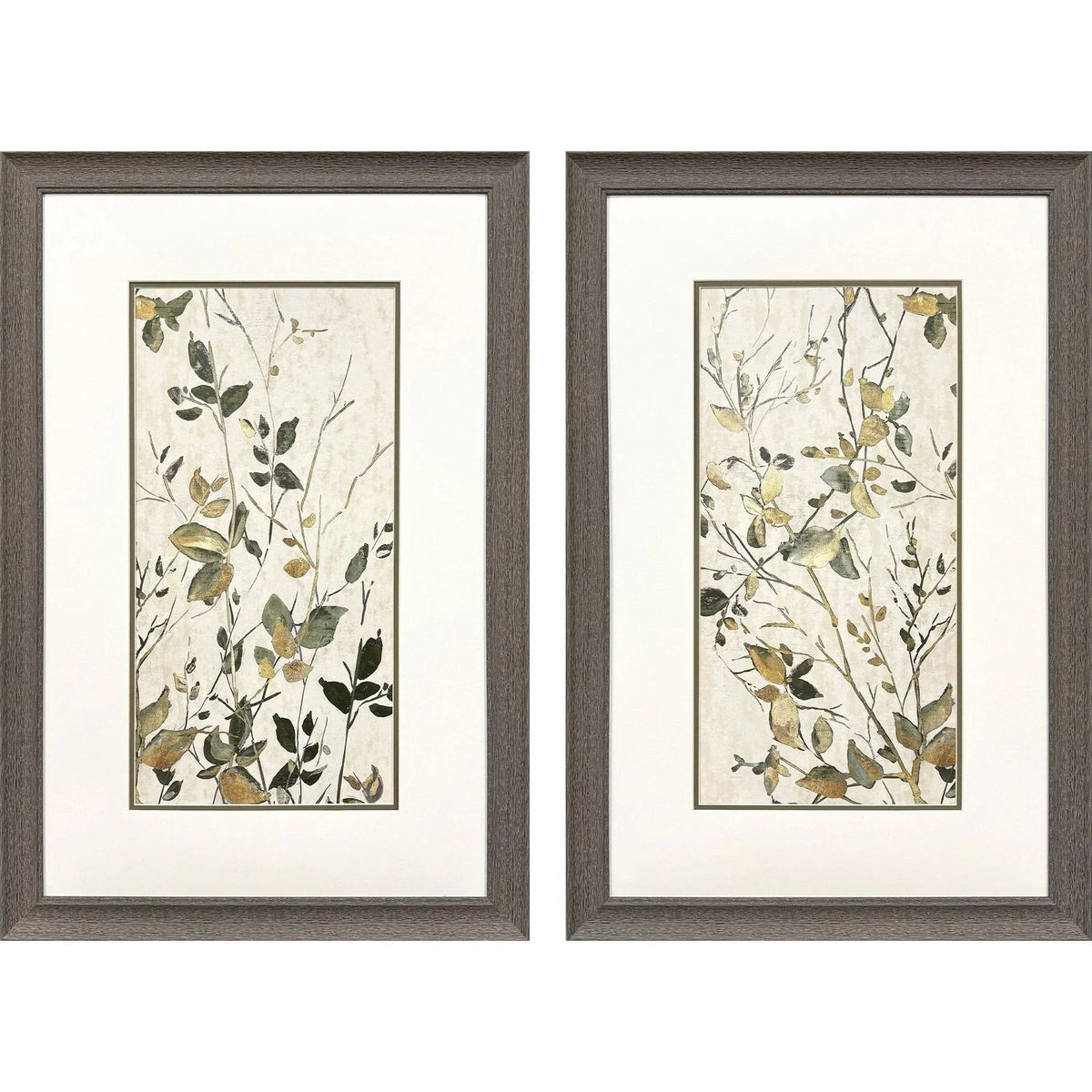 Neutral Green Green Framed Wall Art 2PC
