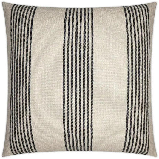 Newport Linen Stripes Nautical Tan Large Throw Pillow - LOOMLAN - D.V. Kap - Throw Pillows