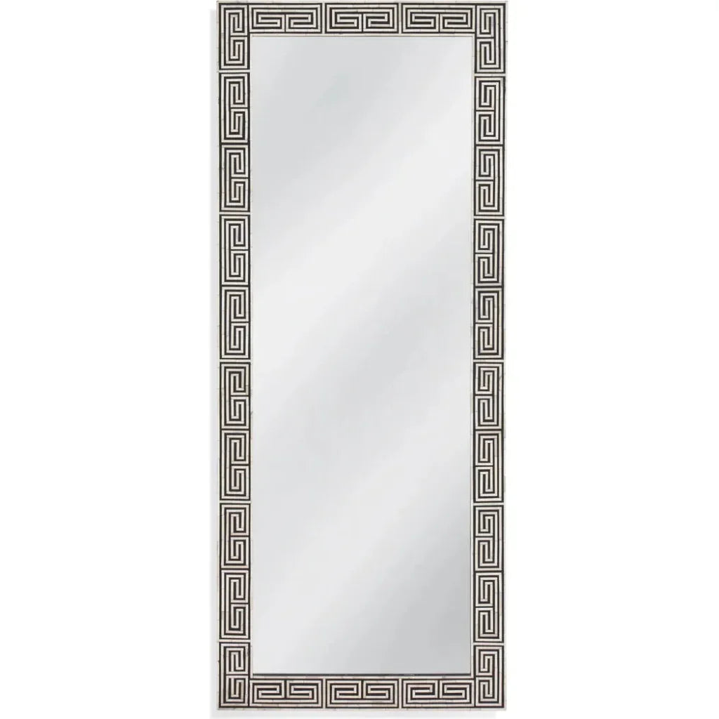 Newton Resin & MDF Black Vertical Floor Mirror-Floor Mirrors-Bassett Mirror-LOOMLAN