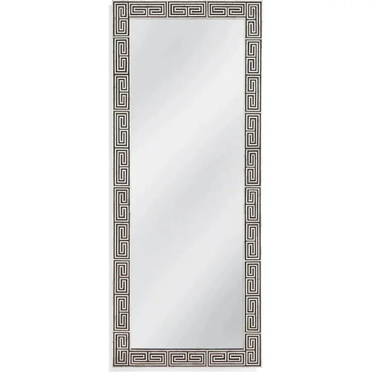 Newton Resin & MDF Black Vertical Floor Mirror-Floor Mirrors-Bassett Mirror-LOOMLAN