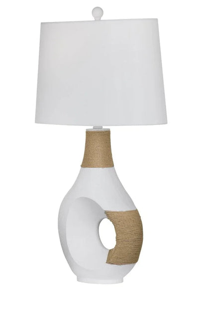 Nigel Modern White Table Lamp - LOOMLAN - Bassett Mirror - Table Lamps