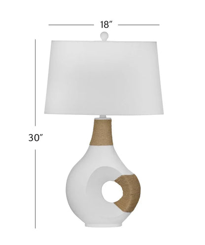 Nigel Modern White Table Lamp - LOOMLAN - Bassett Mirror - Table Lamps
