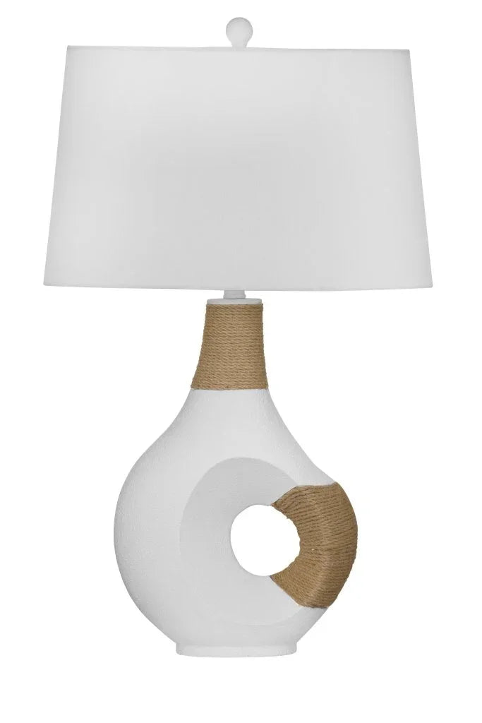 Nigel Modern White Table Lamp - LOOMLAN - Bassett Mirror - Table Lamps