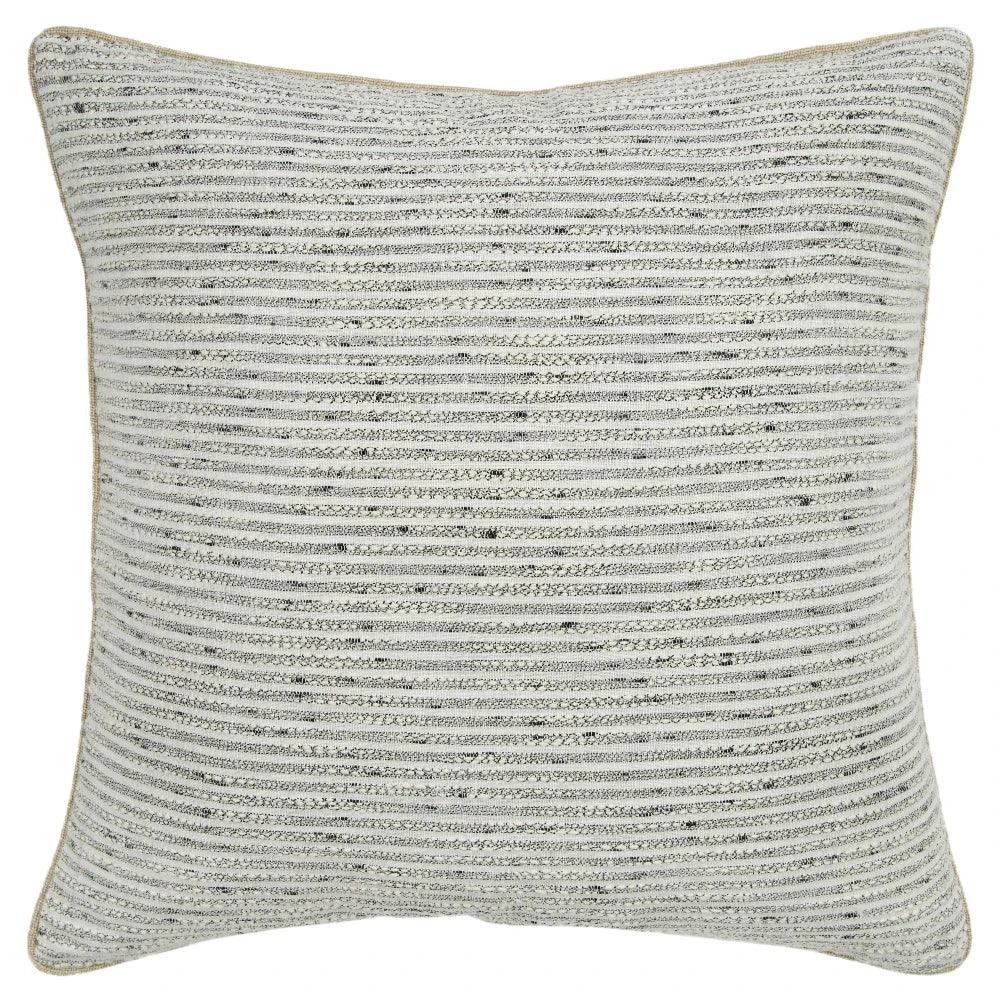 Niko Burlap Gray Throw Pillow Down Insert - LOOMLAN - LOOMLAN - Throw Pillows