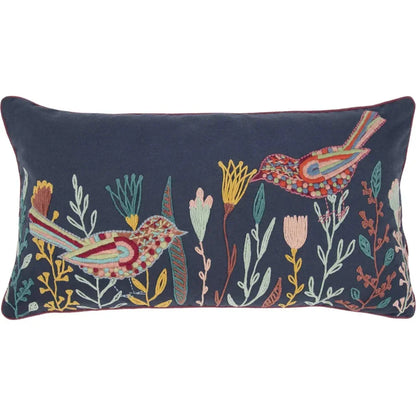 LOOMLAN Noches Black Lumbar Pillow With Insert