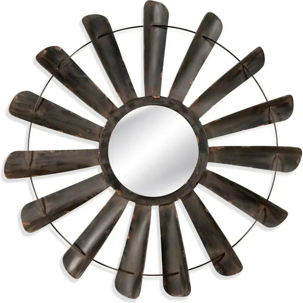 Nolan Wood Grey Wall Mirror