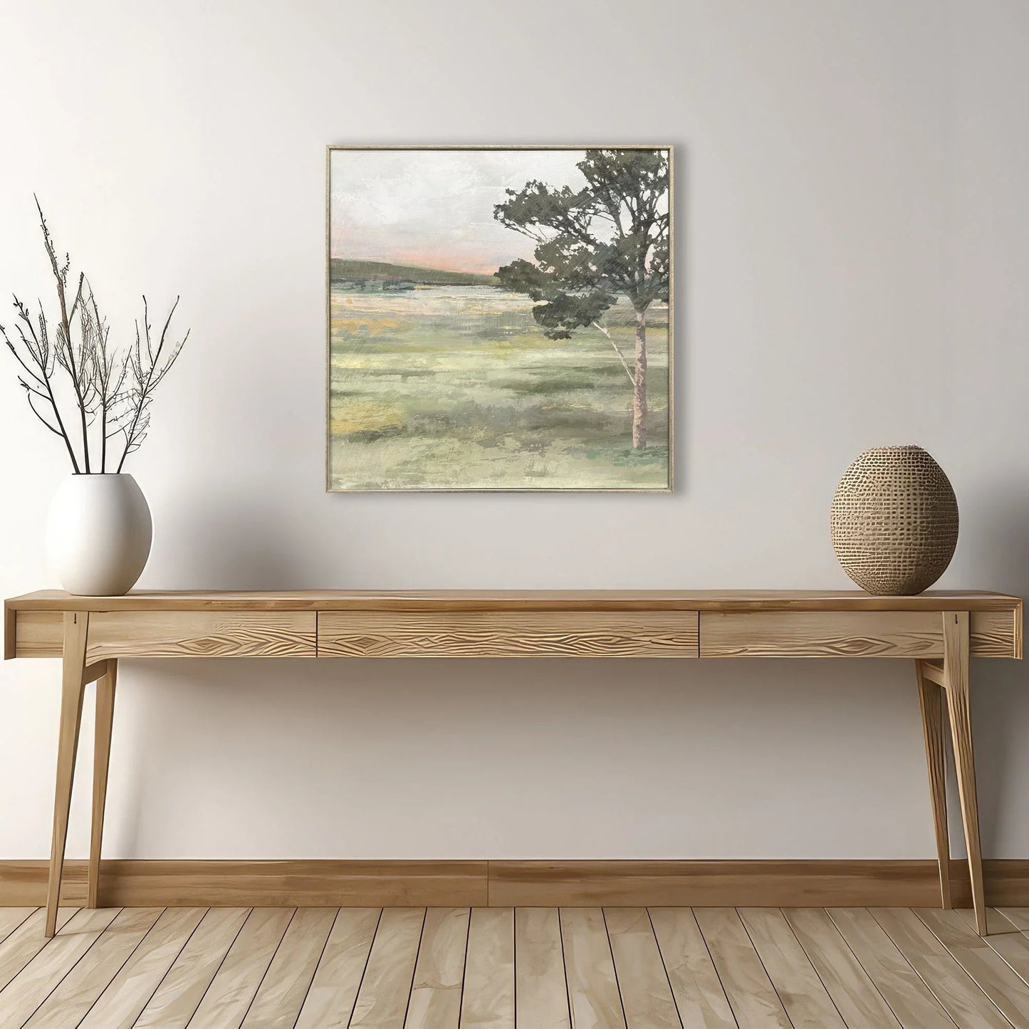 Noorong Transitional Green Canvas Art