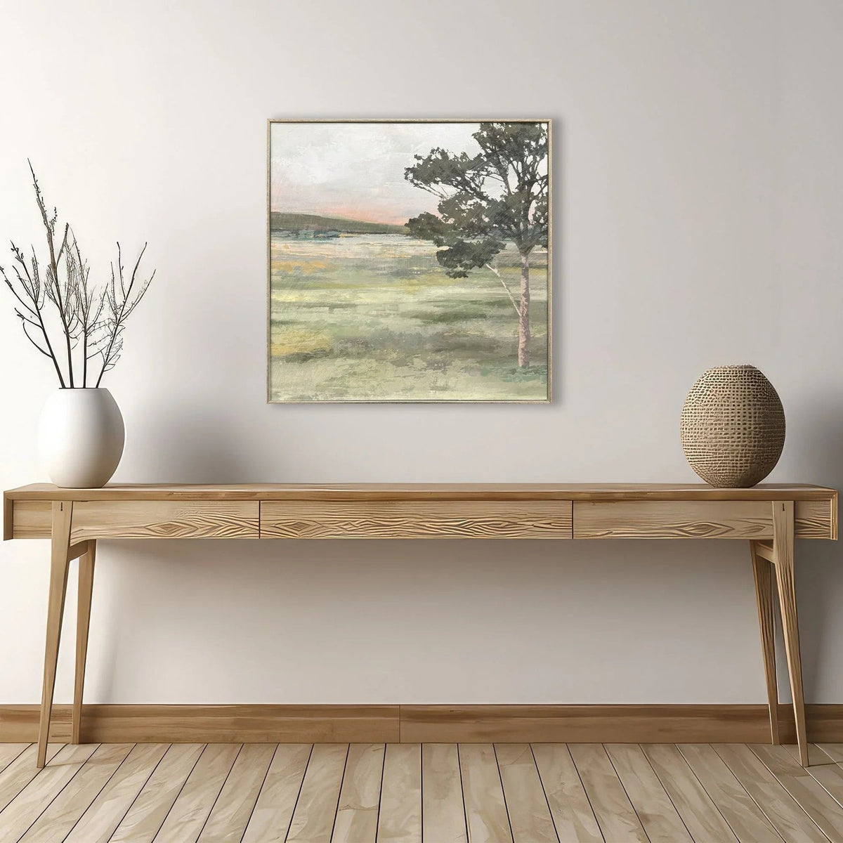 Noorong Transitional Green Framed Wall Art -- view 2
