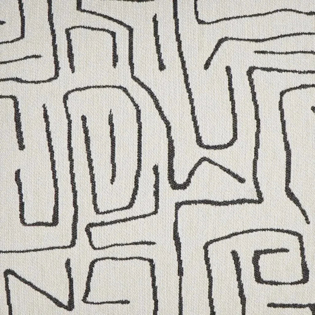 Novato Abstract White Black Large Throw Pillow Insert - LOOMLAN - D.V. Kap - Throw Pillows