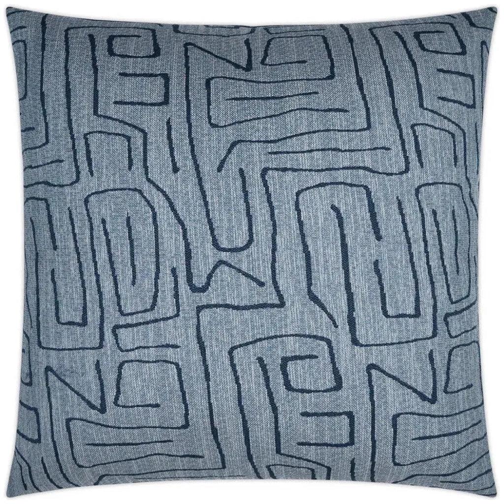 Novato Indigo Abstract Blue Large Throw Pillow Insert - LOOMLAN - D.V. Kap - Throw Pillows