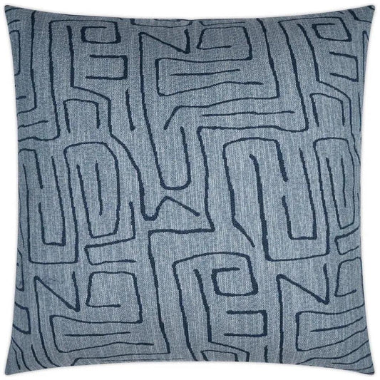 Novato Indigo Abstract Blue Large Throw Pillow Insert - LOOMLAN - D.V. Kap - Throw Pillows