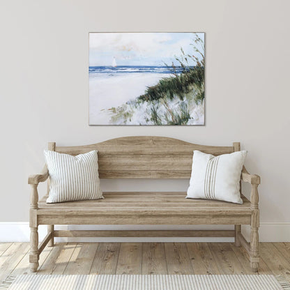 Oak Island Sunrise Blue Canvas Art