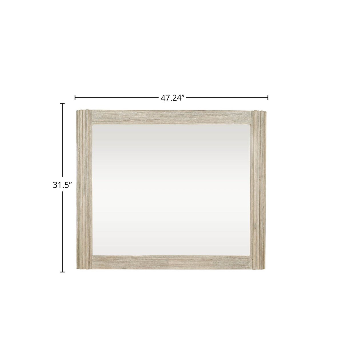 Oasis Wood Frame Wall Mirror -- view 5