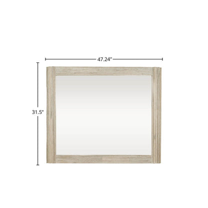 Oasis Wood Frame Wall Mirror -- view 5